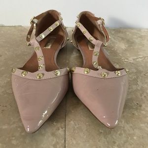 Halogen mauve gold studded flats